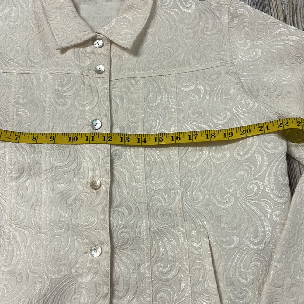 Chicos Lightweight Floral Button Collared Jacket … - image 3